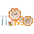 Lion Shape Bamboo Fiber Kindergarten Children′s Dinner Set